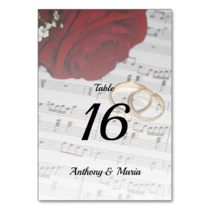 Numeração De Mesa Love Song