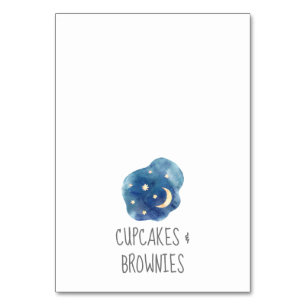 Numeração De Mesa Lua e Estrelas Etiquetas de Comida de Buffet de Ch