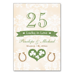 Numeração De Mesa Lucky in Love Horsfere Shamrock Número de Casament