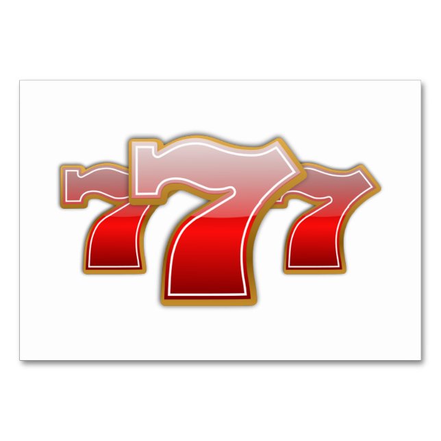 Numeração De Mesa Lucky Sevens - Loja de Máquina (Frente)