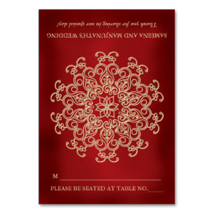 Numeração De Mesa Lugar de assento do estilo de tenda Dourado Indian