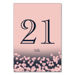 Numeração De Mesa Luzes brilhantes azuis e cor-de-rosa do marinho