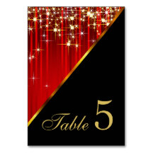 Luzes Estrela Vermelha Brilhante - Número da Mesa