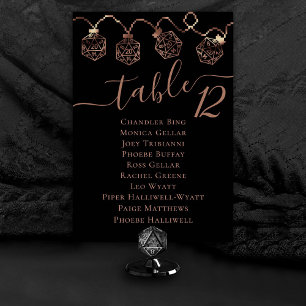 Numeração De Mesa Luzes RPG Copper Fantasy Tabletop Guest Name
