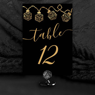 Numeração De Mesa Luzes RPG Dourada Fantasy Tabletop PnP Gamer Dic