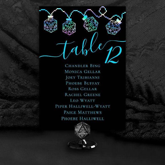 Numeração De Mesa Luzes RPG | Holo Fantasy Tabletop Dice Guest Name (Criador carregado)