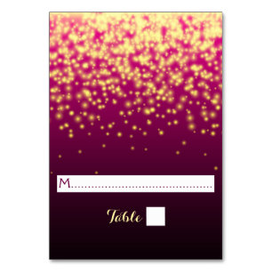 Numeração De Mesa Luzes sparkling vermelhas de Borgonha que wedding
