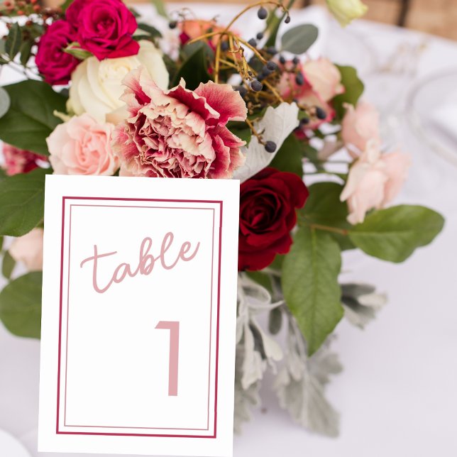 Numeração De Mesa Magenta Moderna e Número de Tabelas de Casamento d (Criador carregado)