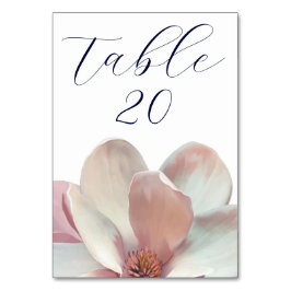 Numeração De Mesa Magnolia Elegante, Casamento Rosa e Branco