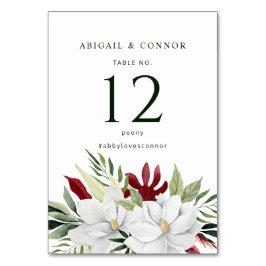 Numeração De Mesa Magnólia Tropical Branca Verde Vermelha