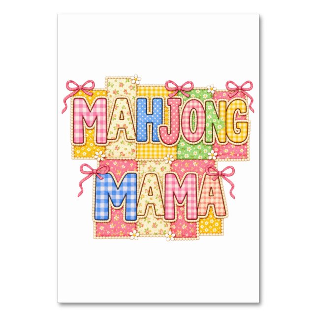 Numeração De Mesa Mamãe Mahjong (Frente)