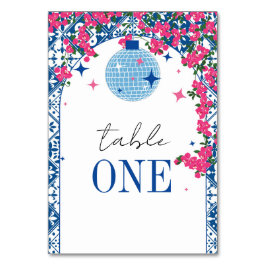 Numeração De Mesa Mamma Mia - Número da mesa rosa e azul