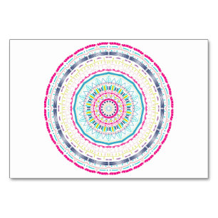 Numeração De Mesa mandala colorida