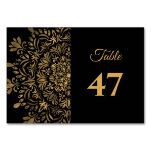 Numeração De Mesa Mandala tradicional clássico luxuoso casamento ele