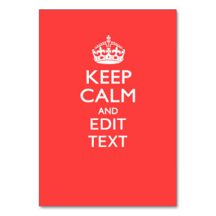 Numeração De Mesa Mantenha o CALM personalizado e tenha o seu texto