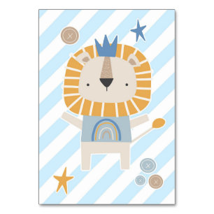 Numeração De Mesa Mão Lion Cute Lion Desenhada