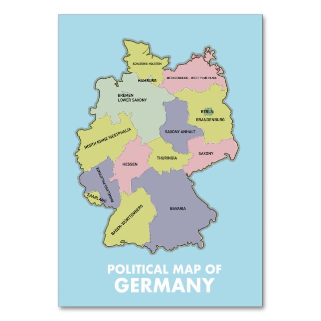 Numeração De Mesa Mapa político da Alemanha Caneca de café gigante (Frente)