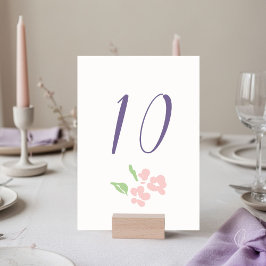 Numeração De Mesa Marfim | Número da mesa de casamento floral Plana 