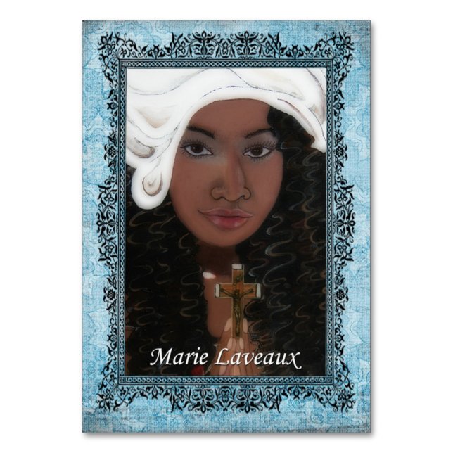 Numeração De Mesa Marie Laveaux Prayer Card (Frente)