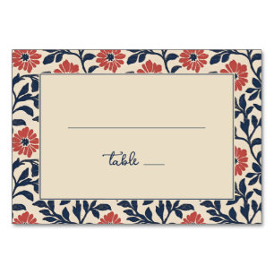 Numeração De Mesa Marinha Vintage Floral