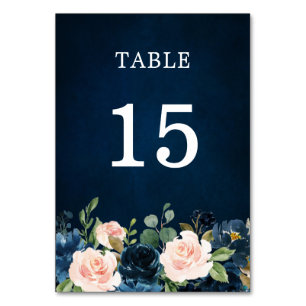 Numeração De Mesa Marinho Azul Cor-de-rosa Rosa Rosa Botânica