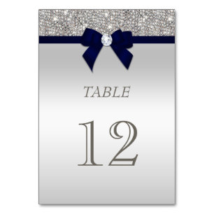 Numeração De Mesa Marinho Blue Faux Arco Silver Sequências