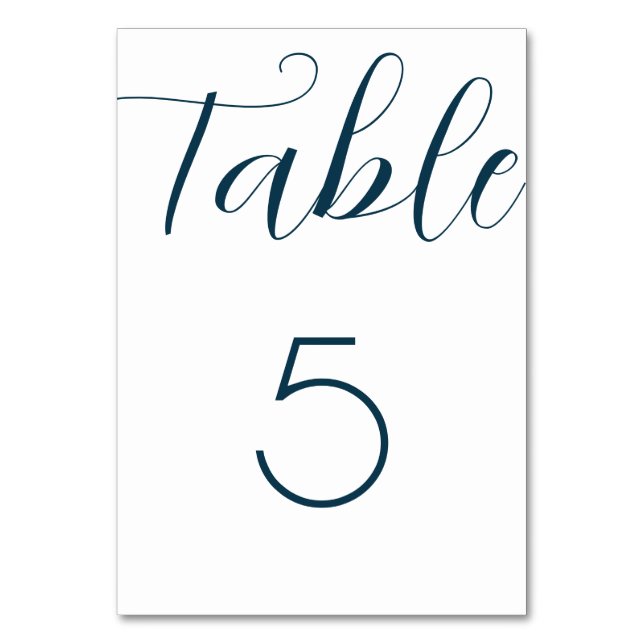 Numeração De Mesa Marinho Blue Wedding (Verso)