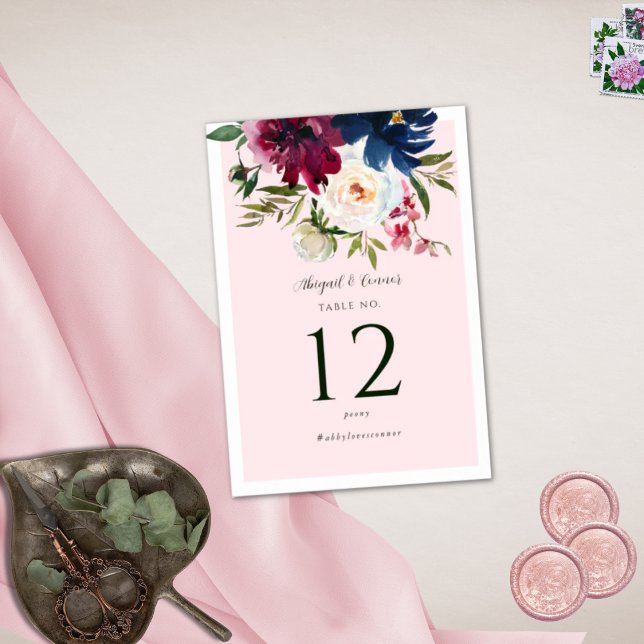 Numeração De Mesa Marinho Brilhante Cor-de-Rosa Encantado (Criador carregado)