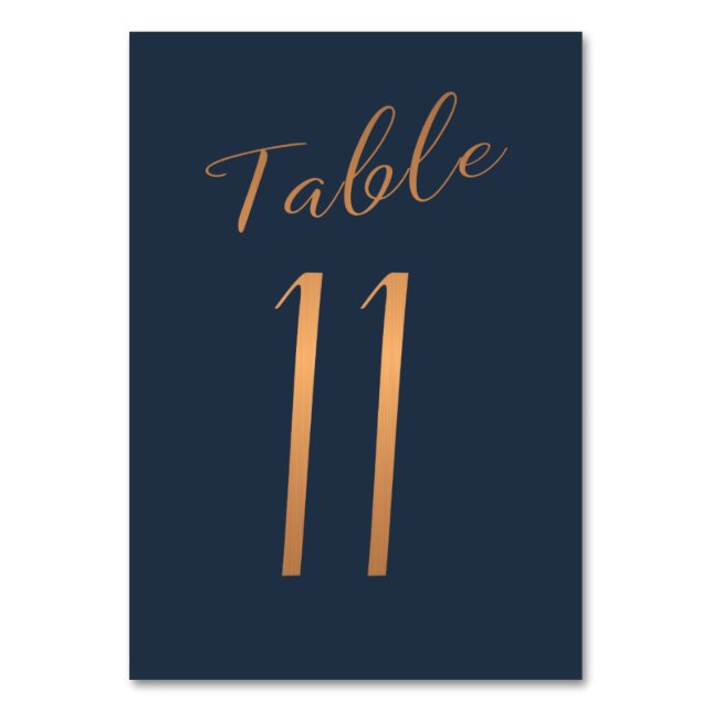 Numeração De Mesa Marinho de brilho de ouro de cobre da mesa de casa (Frente)