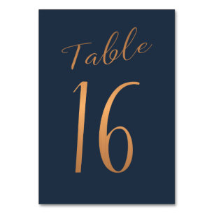 Numeração De Mesa Marinho de brilho de ouro de cobre da mesa de casa