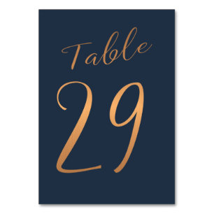 Numeração De Mesa Marinho de brilho rosa de cobre da mesa de casamen