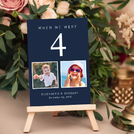 Numeração De Mesa Marinho de Fotografia Divertida Casamento Azul