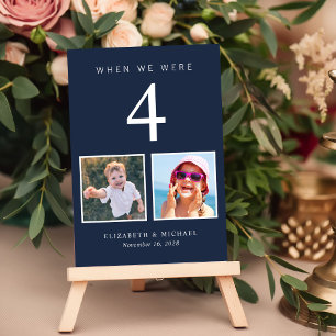 Numeração De Mesa Marinho de Fotografia Divertida Casamento Azul