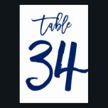 Numeração De Mesa Marinho de Número de Tabela com Letra Chic Mão | M<br><div class="desc">Contacte-me para obter números de tabela ou cores personalizadas adicionais.</div>