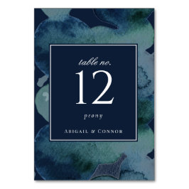 Numeração De Mesa Marinho Emerald Abstrato Watercolor