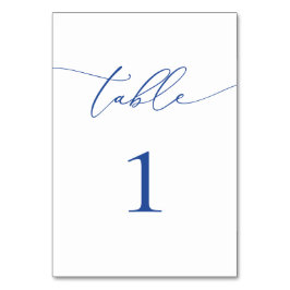 Numeração De Mesa Marseille Bleu e White Minimalist Table Number