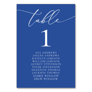 Numeração De Mesa Marselha Bleu - Número da mesa de assentos minimal