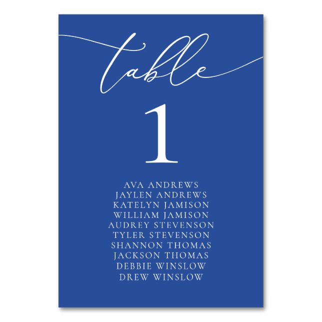 Numeração De Mesa Marselha Bleu - Número da mesa de assentos minimal (Frente)