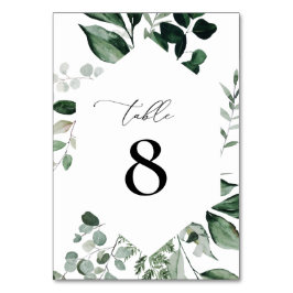 Numeração De Mesa massa verde-aquosa número da mesa floral