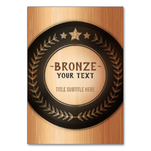 Numeração De Mesa MEDALHA Bronze Campeão IMPRESSÃO PERSONALIZADA DIY