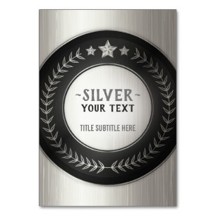 Numeração De Mesa MEDALHA PERSONALIZADA DIY Prata ADICIONE SEU LOGOT