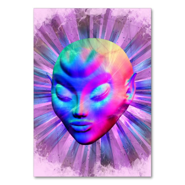 Numeração De Mesa Meditação Psicodélica alienígena (Frente)