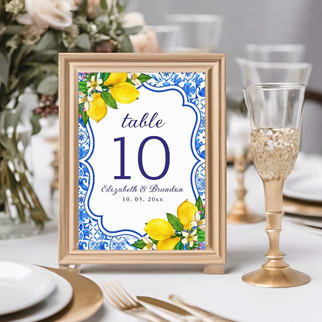Numeração De Mesa  Mediterranean Tiles Summer Wedding (Criador carregado)
