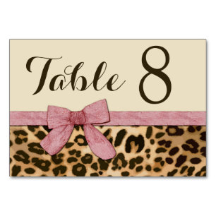 Numeração De Mesa Menina Leopardo Imprima Números de Arco Rosa Bebê