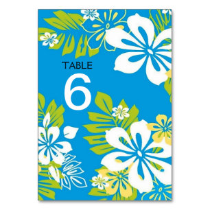 Numeração De Mesa Menu de Casamento Floral Tropical+Cartão de Número