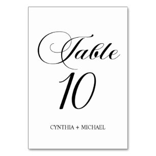 Numeração De Mesa Mesa 10 Número da Tabela de Casamento de Script Mo
