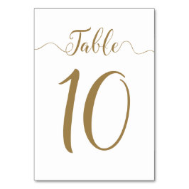 Numeração De Mesa Mesa 10 Números de Tabela de Casamento Dourado