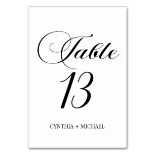 Numeração De Mesa Mesa 13 Número da Tabela de Casamento de Script Mo