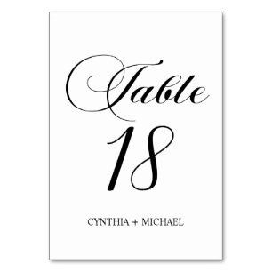 Numeração De Mesa Mesa 18 Número da Tabela de Casamento de Script Mo