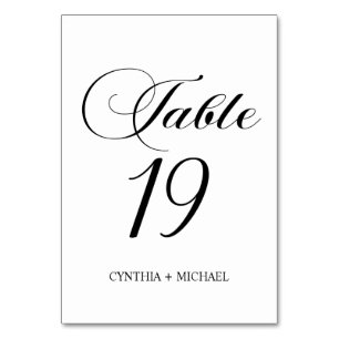 Numeração De Mesa Mesa 19 Número da Tabela de Casamento de Script Mo